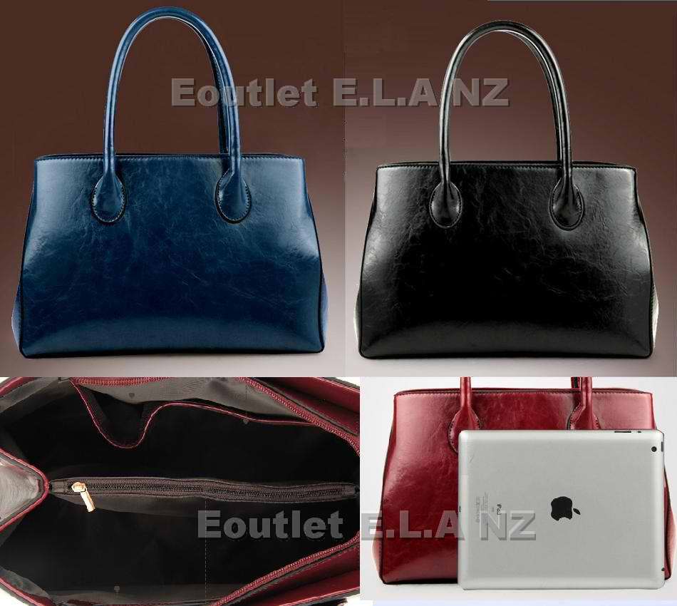 HARD GENUINE LEATHER HANDBAG-3 colours